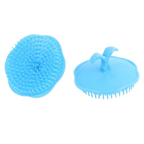 Hair Clean Scalp Massage Comb Shampoo Brush Sky Blue 2pcs