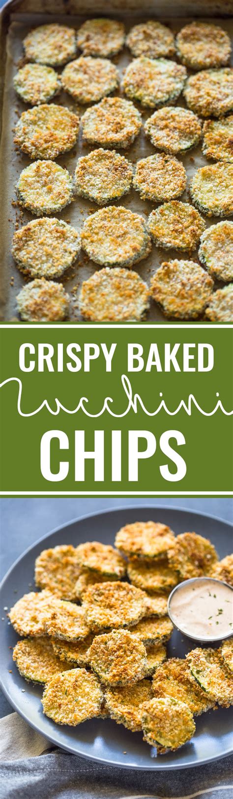 Healthy zucchini recipes that aren't zoodles. Crispy Baked Zucchini Chips | Gimme Delicious