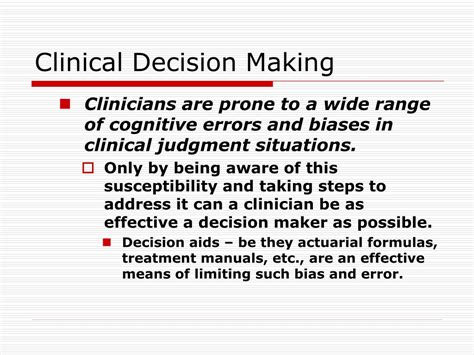 Ppt Clinical Decision Making Powerpoint Presentation Free Download