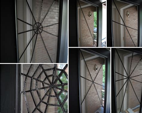 Diy Halloween Front Door Decoration Subtle Spiderwebs