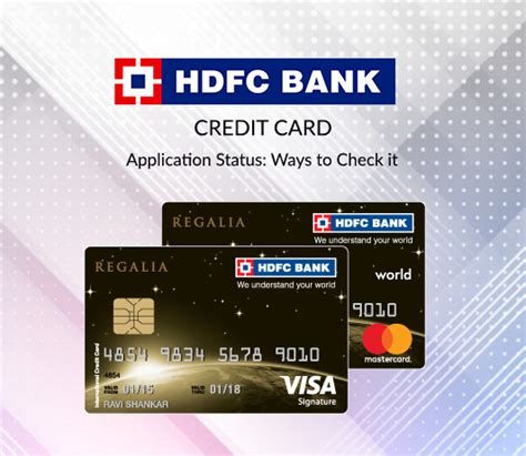 The bank will analyze the applicant's. HDFC Credit Card Status Check- How To Track HDFC Bank ...