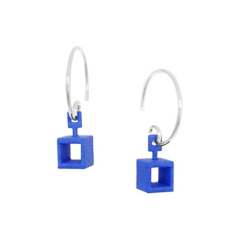 Cube Earring 1 Ola 3d Printed Jewelry