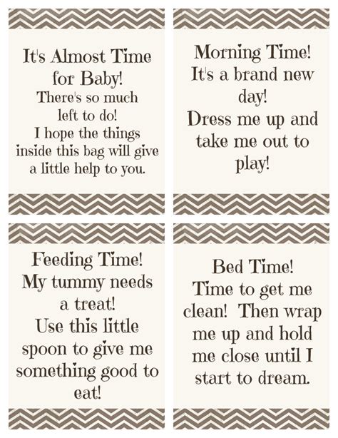 I would recommend printing them on cardstock for a little extra durability and structure. "Time for Baby" Shower Gift + Free Printable Gift Tags ...