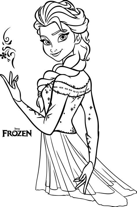 Beautiful Elsa Coloring Pages - Wecoloringpage | Elsa coloring pages
