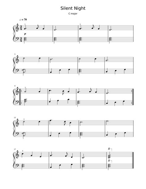 Silent night, holy night all is calm, all is bright round yon virgin mother and child holy infant so tender and mildsleep in heavenly peace sleep in heavenly peace sleep in heavenly peace. Silent Night Sheet music for Piano | Download free in PDF or MIDI | Musescore.com