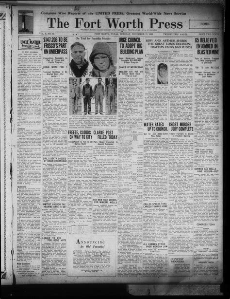 The Fort Worth Press (Fort Worth, Tex.), Vol. 9, No. 65, Ed. 1 Tuesday