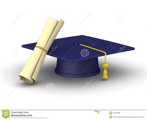 Graduation Cap And Diploma Stock Illustration Illustration Of