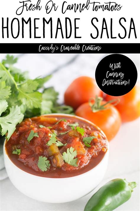This homemade salsa recipe is sort of a cheat recipe because it uses canned tomatoes and a bit of tomato sauce. Homemade Salsa Using Fresh Or Canned Tomatoes + Canning ...