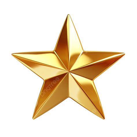 Glossy Gold Star 3d Render Shiny Star 3d Star Gold Star Png