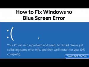 How To Fix Windows Blue Screen Error