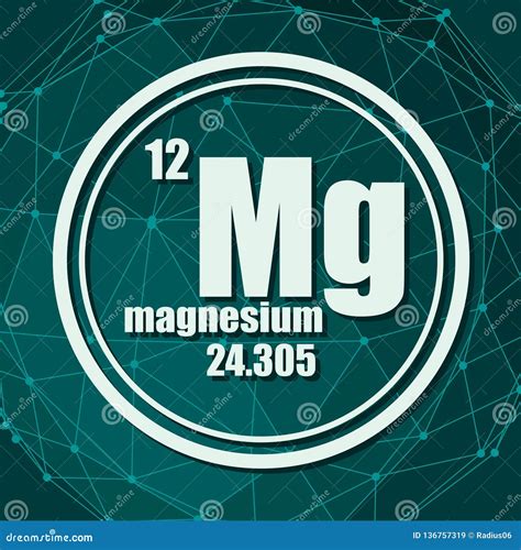 Magnesium Chemical Element Stock Vector Illustration Of Information
