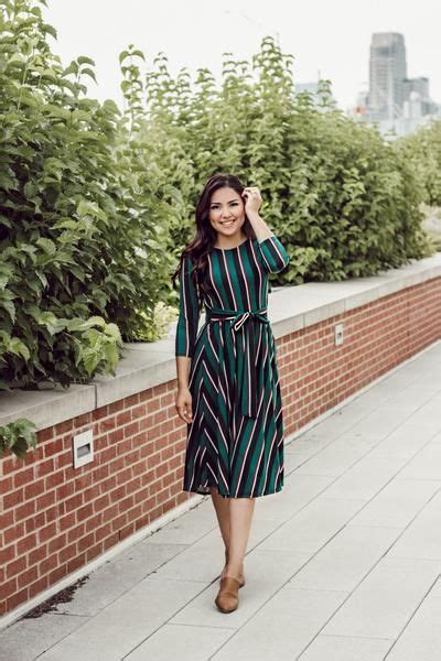 This Vertical Striped Dress Is Flattering To All Figures Perfect For