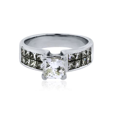 Our new program allows you to choose a diamond, setting and personal inscription that speak to you and. 18k White Gold 1ct Princess Cut Diamond Engagement Ring - Boca Raton