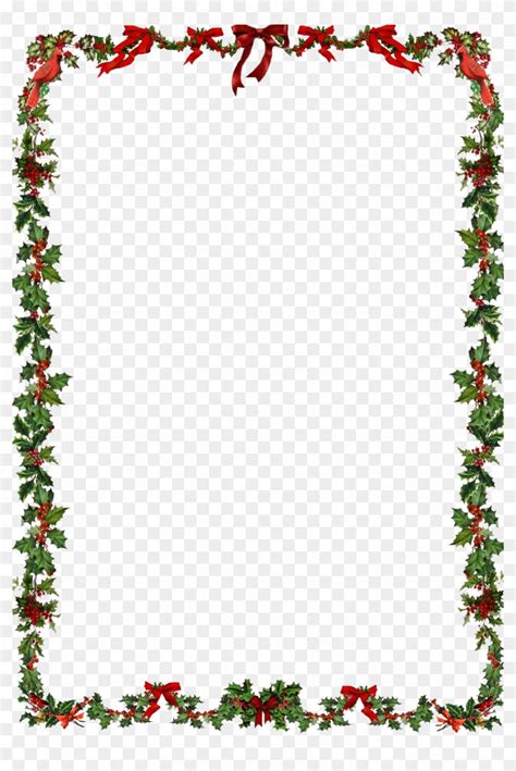 Christmas Border Christmas Frame Clipart Word Document Border Free Png