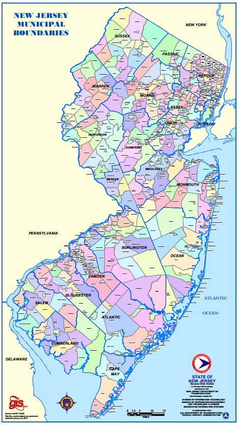 New Jersey Map With Towns World Map Without Borders 2020