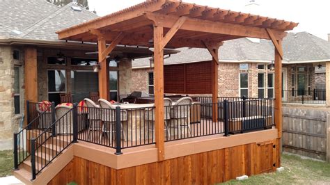 South Austin Tx Deck And Pergola Outdoor Oasis Rustic Deck
