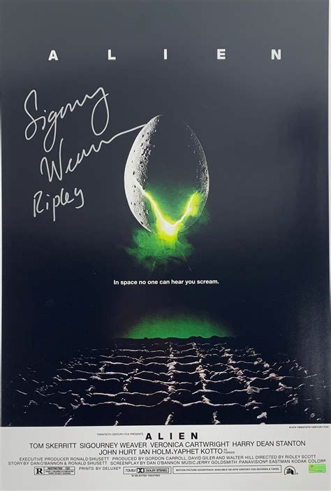 Lot Detail Sigourney Weaver Signed 16 X 24 Alien Poster Beckett