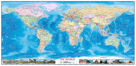 Mapamundi Político Mundial Por Mapas De Compart World Map Wall Wall