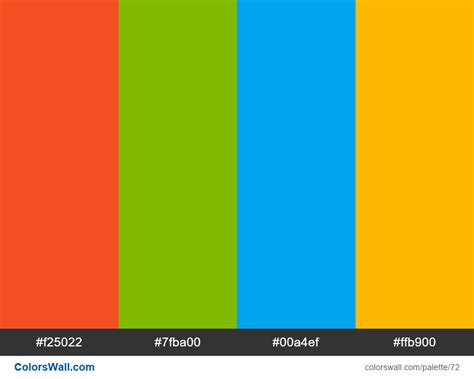 Microsoft Logo Colors Palette Colorswall