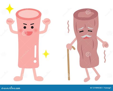 Healthy Blood Vessel And Unhealthy Blood Vessel Cute Cartoon Character
