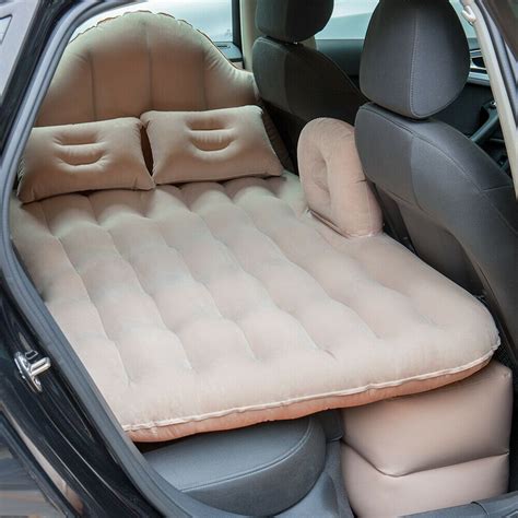 Air Car Bed Inflatable Mattress Back Seat Sleep Rest Mat With Two