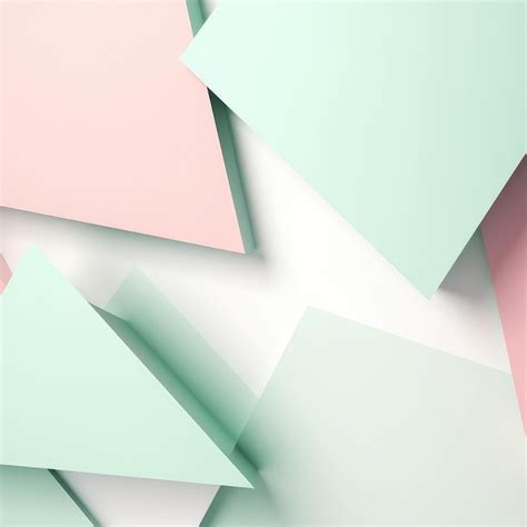 Premium Ai Image Geometry Shapes Mint Green Pastel Colors Minimalistm