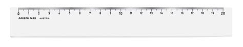 Umrechnungsskala zoll auf mm auf der rückseite. Lineal 20 cm, glasklares Plexiglas - Geosaver Schulbedarf ...