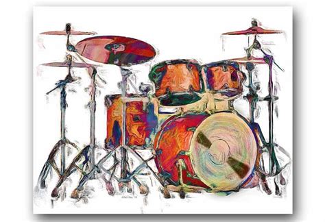 Drum Abstract Art Drums Canvas Print Drums Drummer T Etsy