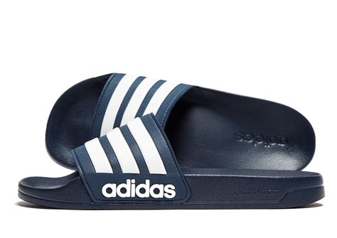 Adidas Synthetic Cloudfoam Adilette Slides In Navywhite Blue For Men