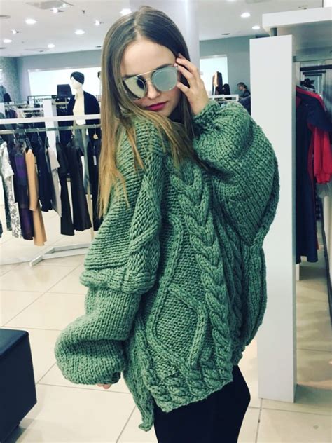 Sueter De Punto Color Verde Green Oversized Sweater Knit Sweater