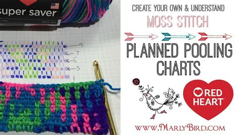 How To Create Crochet Planned Pooling Charts For Moss Stitch Pooling