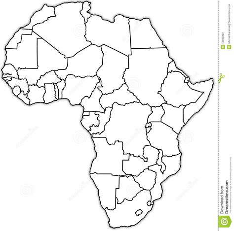 Das flächenmäßig größte afrikanische land ist mit 2.381.741 km² algerien im norden des kontinents. Afrika-politische Karte stock abbildung. Illustration von ...