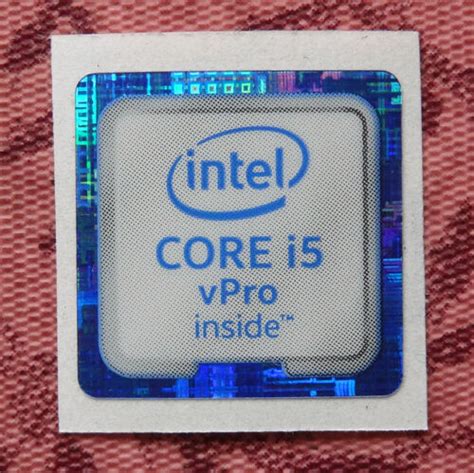 Intel Core I5 Vpro Inside Sticker 18 X 18mm 6th Generation Skylake Case