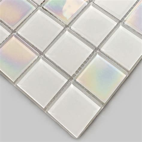Rainbow Backsplash Tile Glass Wall Mosaic Iridescent Bathroom And