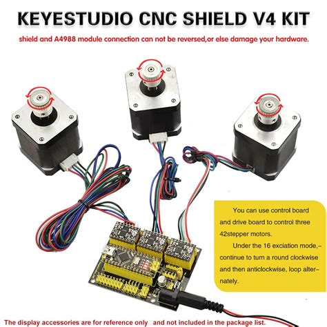 Keyestudio A4988 3d Printer Stepper Motor Driver Cnc Shield V4 For Nano