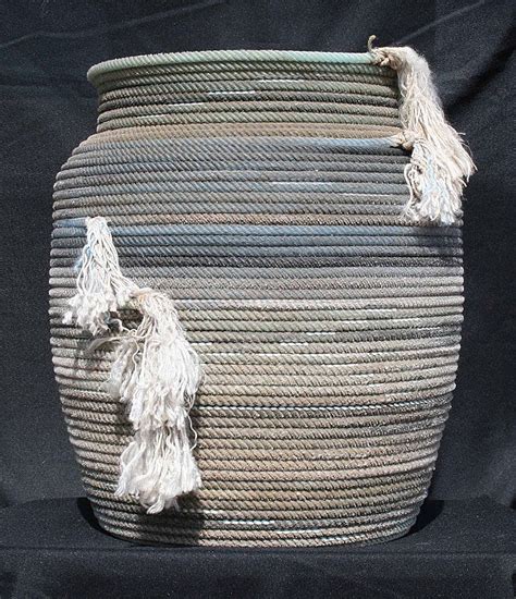 Rope Basket Made With Lariat Rope By Jus Ropen Kreations Rope Basket