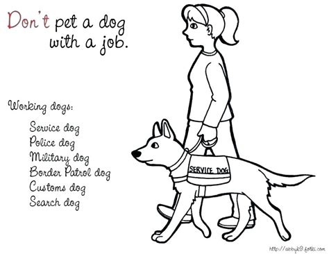 Dogs have a variety of uses, from companionship to hunting aide to security, and it is estimated that there are up to a billion dogs in the world. Service Dog Coloring Pages at GetColorings.com | Free ...