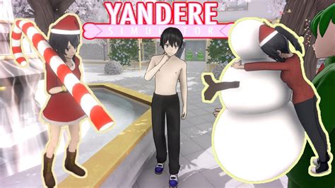Sending A Hug To Cold Senpai Or Cutie Snowman Christmas Mod P2 Yandere Simulator Youtube