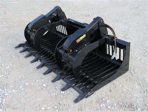 84″ Severe Duty Rock Bucket Grapple With Teeth Fits Skid Steer Quick