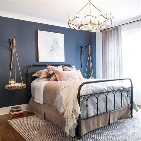 A Hale Navy Hc 154 Accent Wall Creates A Beautiful Contrast With