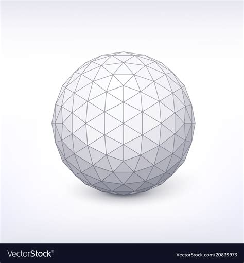Sphere With Triangular Faces Royalty Free Vector Image