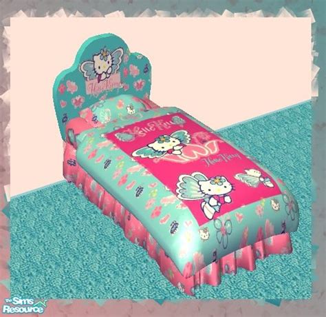 The Sims Resource Hello Kitty Bedroom Set Bed