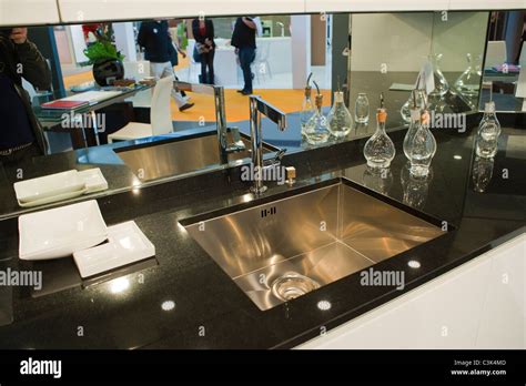 Paris France French Design Kitchen Sink At Trade Show Modern