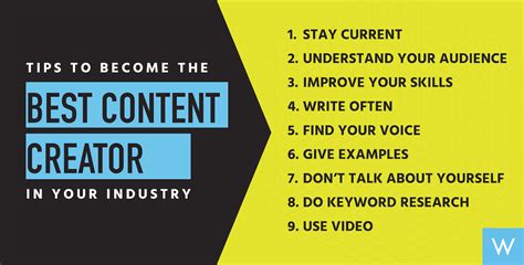 9 Tips To Become The Best Content Creator In Your Industry