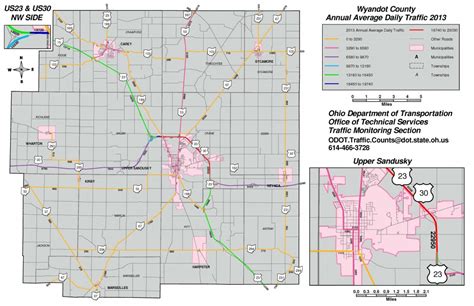 Wyandot Traffic Count Map 2013 Wyandot County Economic Development