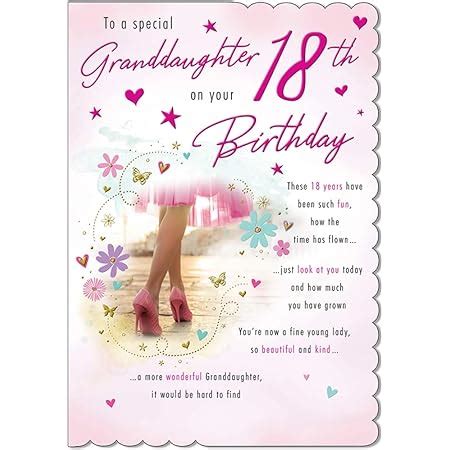 Amazon Com Traditional Milestone Birthday Card Age Granddaughter X Inches Piccadilly