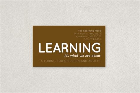Like any job, tutoring has its challenges. tutoring business card sample | Tutoring business, Business card template design, Education logo