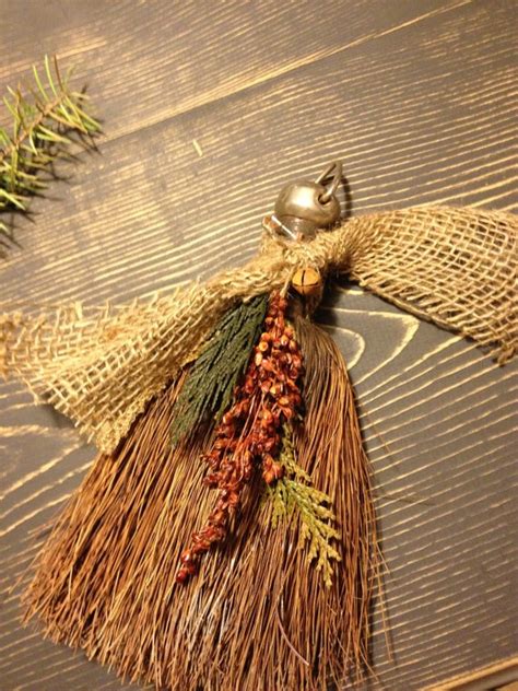 Antique Vintage Whisk Broom With Merry Christmas Tag Primitive Etsy