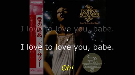 Wo zhan zai qiao shang kan feng jing ,;i am standing on the bridge and watching the scenery.;i am standing. Donna Summer - Love to Love You Baby LYRICS - SHM "Love to ...