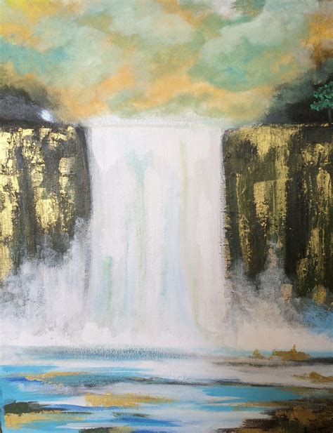 Buy Abstract Waterfall Handmade Painting By Amita D Codeart1784